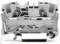 WAGO Svorka 2006-1201 2vodičová průchozí, boční a středový popis, na DIN lištu 35 × 15 a 35 × 7,5, push-in CAGE CLAMP®,